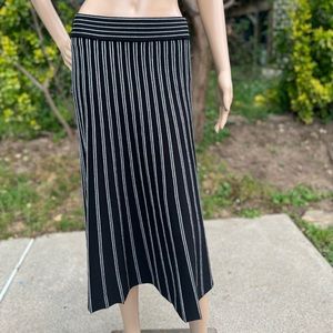 Max Studio Black and White Striped Skirt